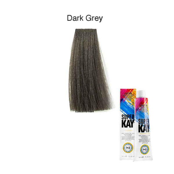Super Kay Hair Colour Cream Dark Grey 180ml